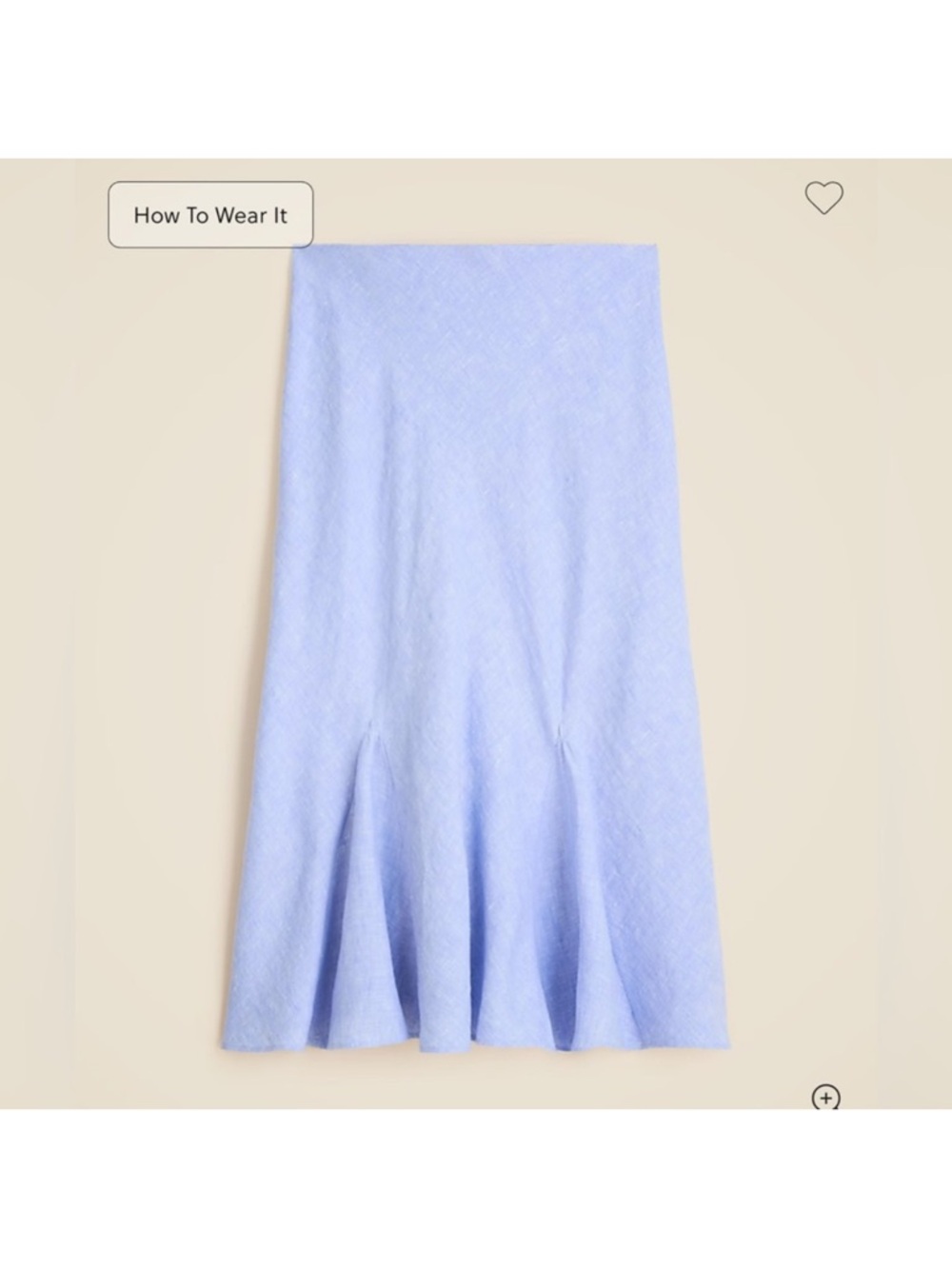 NWT J. Crew Gwyneth flounce-hem slip skirt in linen